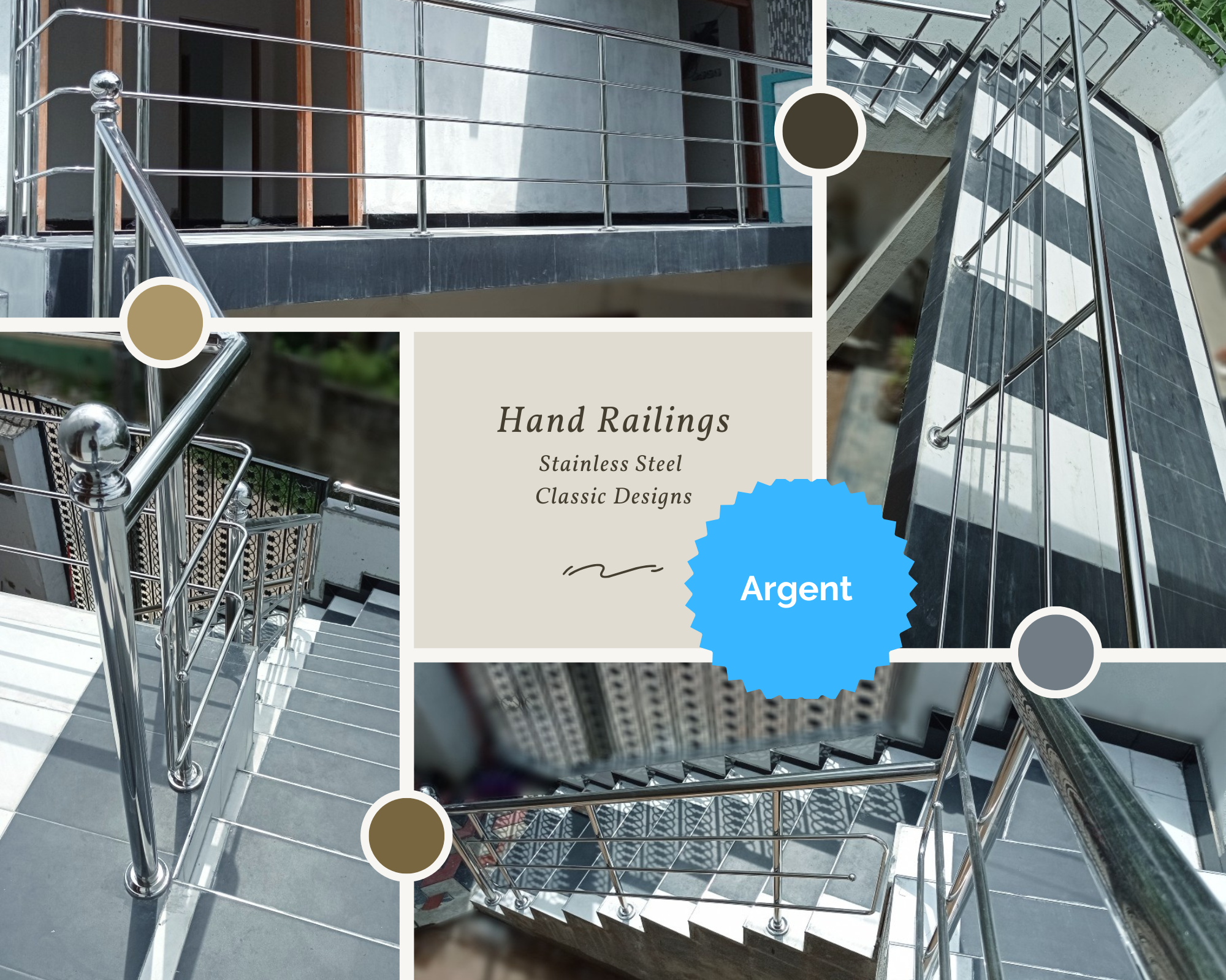 Argent Classic Stainless Steel Railing HR-14
