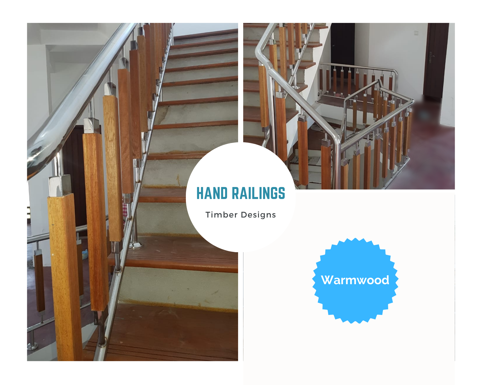 Warmwood SS Timber Insert Railing HR-11