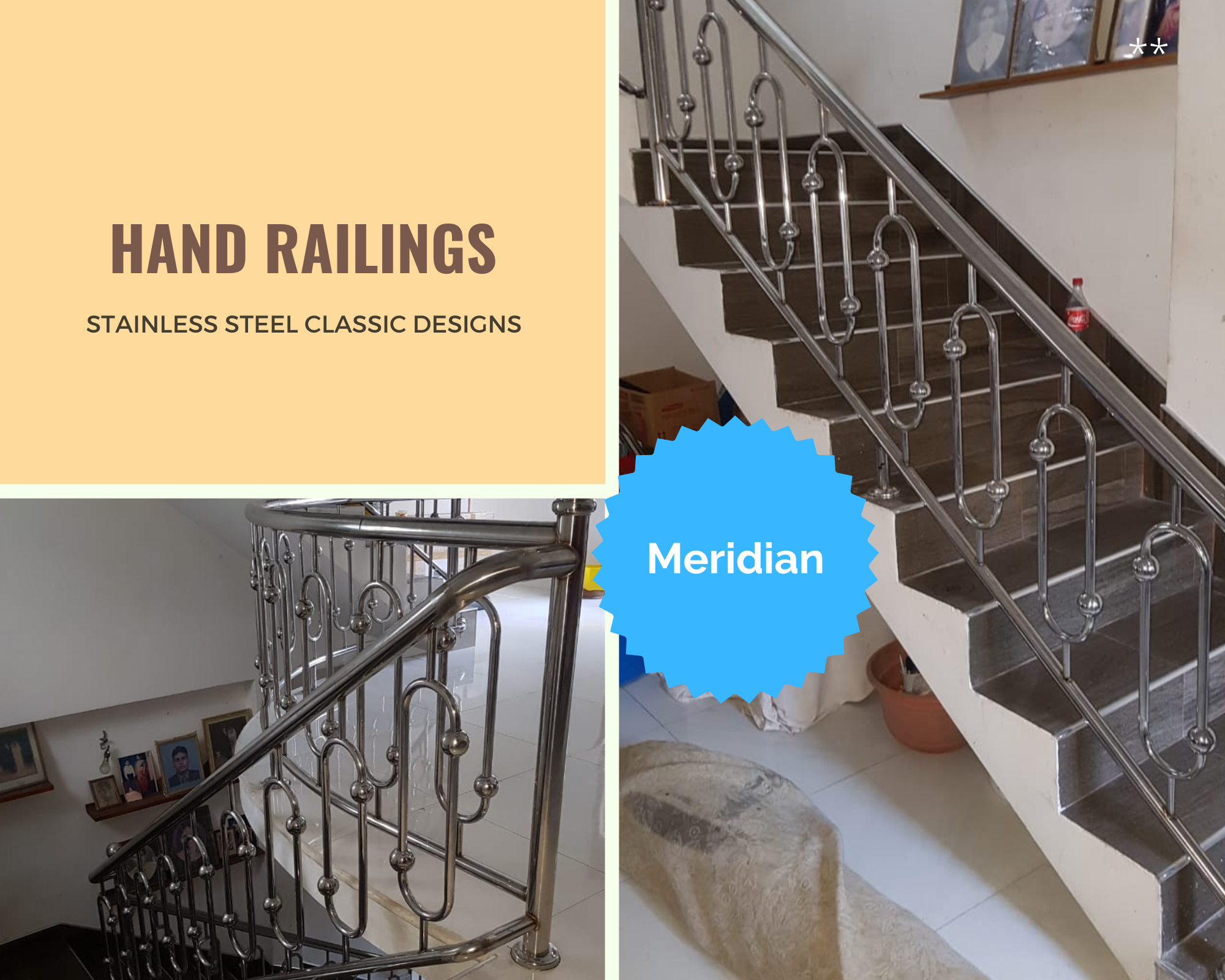 Meridian Ornate Stainless Steel Railing HR-15